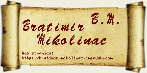 Bratimir Mikolinac vizit kartica